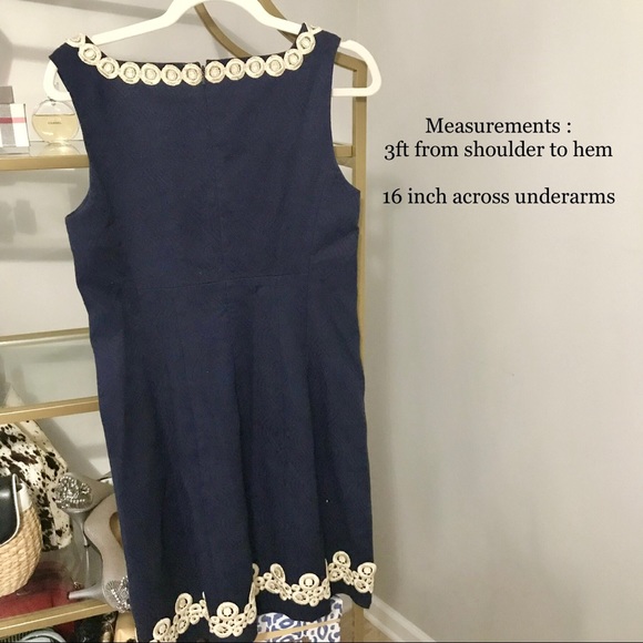 Lilly Pulitzer NEW navy jacquard shift dress - Picture 3 of 4